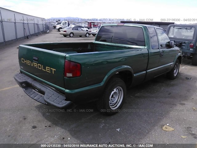 1GCCS1953YK270724 - 2000 CHEVROLET S TRUCK S10 GREEN photo 4