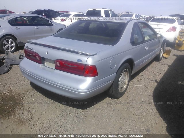 1FALP62W8VH105171 - 1997 FORD THUNDERBIRD LX SILVER photo 4