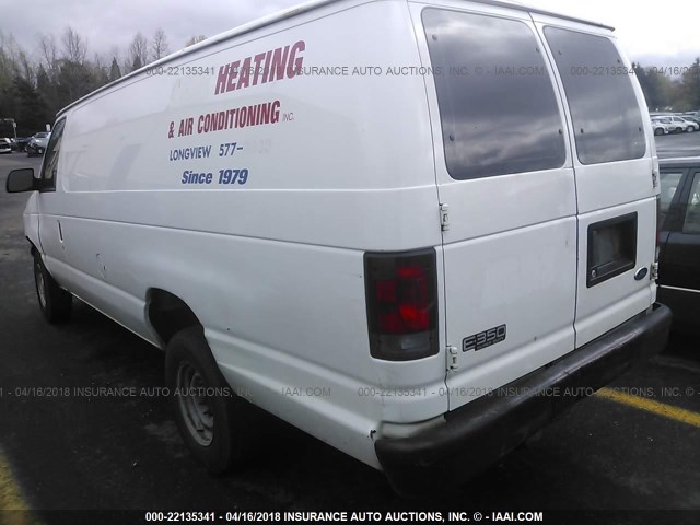 1FTSS34L94HA04323 - 2004 FORD ECONOLINE E350 SUPER DUTY VAN WHITE photo 3