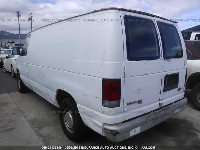 1FTEE14H3THB35315 - 1996 FORD ECONOLINE E150 VAN WHITE photo 3