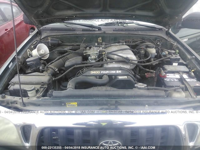 5TESN92N51Z728714 - 2001 TOYOTA TACOMA XTRACAB PRERUNNER 绿色 照片 10