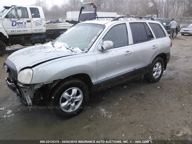 KM8SC13E65U935919 - 2005 HYUNDAI SANTA FE GLS/LX GRAY photo 2