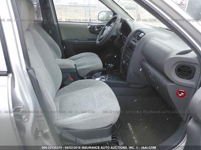 KM8SC13E65U935919 - 2005 HYUNDAI SANTA FE GLS/LX GRAY photo 5