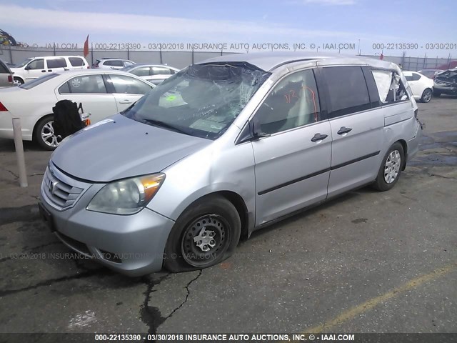 5FNRL3H23AB034197 - 2010 HONDA ODYSSEY LX SILVER photo 2