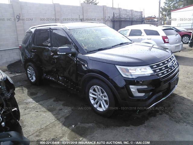 1FM5K7D85GGC35192 - 2016 FORD EXPLORER XLT BLACK photo 1