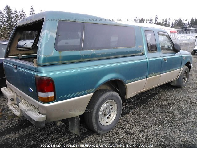 1FTCR14X2RPA01350 - 1994 FORD RANGER SUPER CAB GREEN photo 4