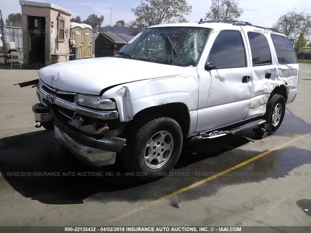 1GNEK13TX6R165304 - 2006 CHEVROLET TAHOE K1500 WHITE photo 2