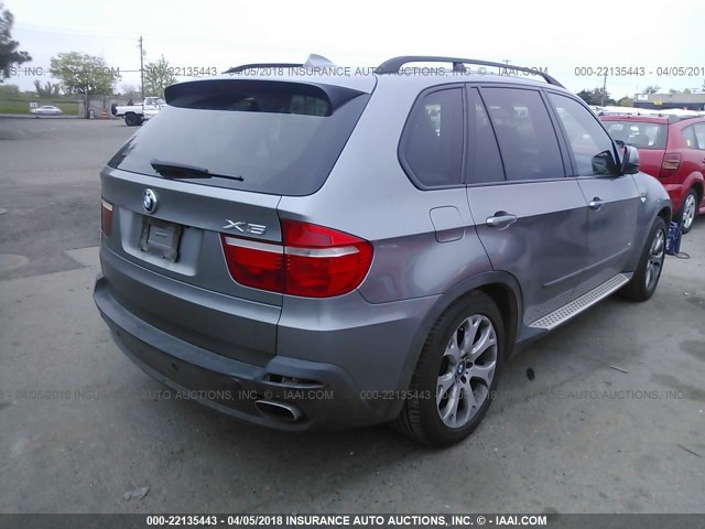 5UXFE835X8LZ36606 - 2008 BMW X5 4.8I GRAY photo 4