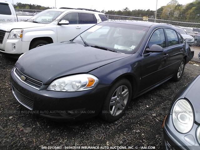 2G1WC57MX91119305 - 2009 CHEVROLET IMPALA 2LT BLACK photo 2