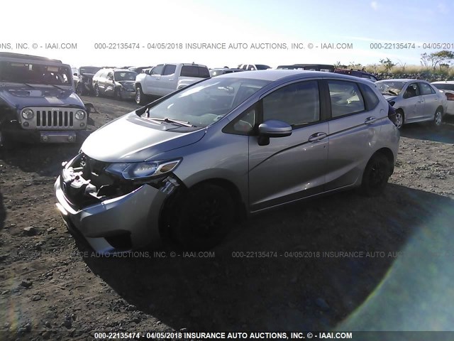 JHMGK5H58HS000722 - 2017 HONDA FIT LX SILVER photo 2