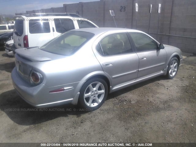 JN1DA31D33T523682 - 2003 NISSAN MAXIMA GLE/GXE/SE SILVER photo 4