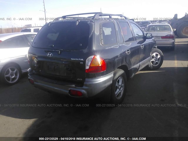 KM8SC73D33U543620 - 2003 HYUNDAI SANTA FE GLS/LX BLACK photo 4