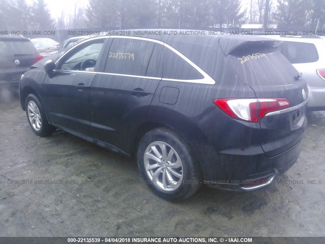 5J8TB4H54GL027422 - 2016 ACURA RDX TECHNOLOGY BLACK photo 3