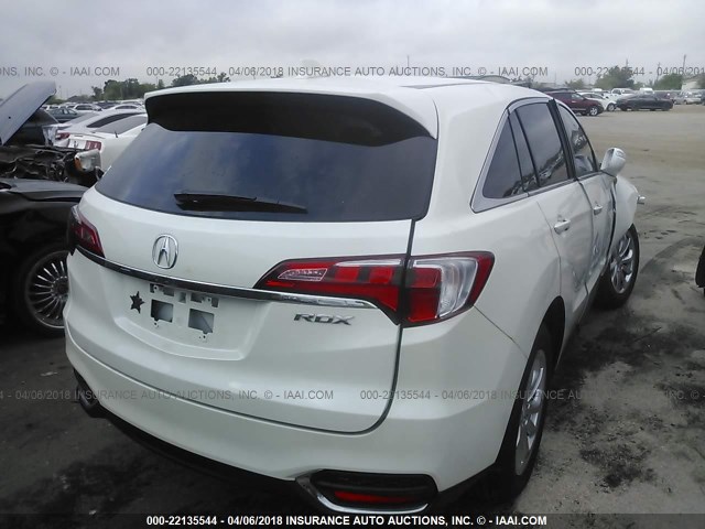 5J8TB3H50JL008531 - 2018 ACURA RDX TECHNOLOGY WHITE photo 4