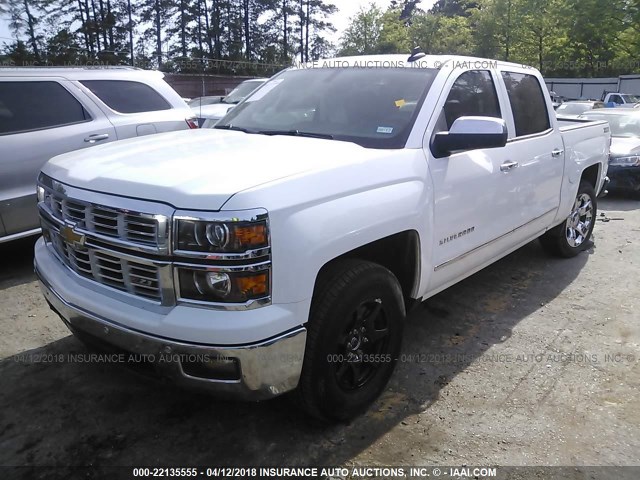 3GCUKSEC1FG434037 - 2015 CHEVROLET SILVERADO K1500 LTZ WHITE photo 2