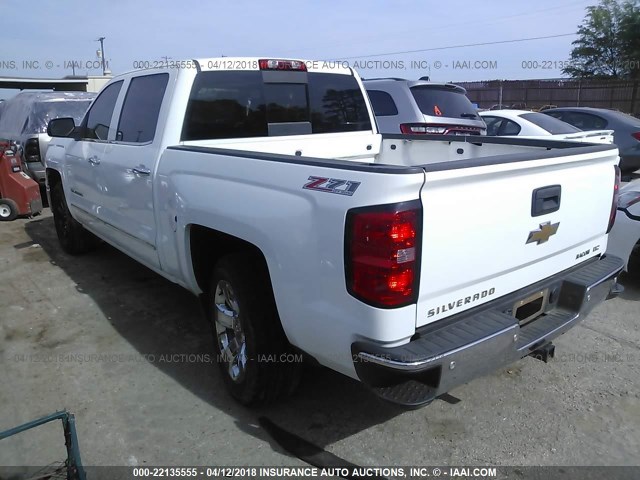 3GCUKSEC1FG434037 - 2015 CHEVROLET SILVERADO K1500 LTZ WHITE photo 3