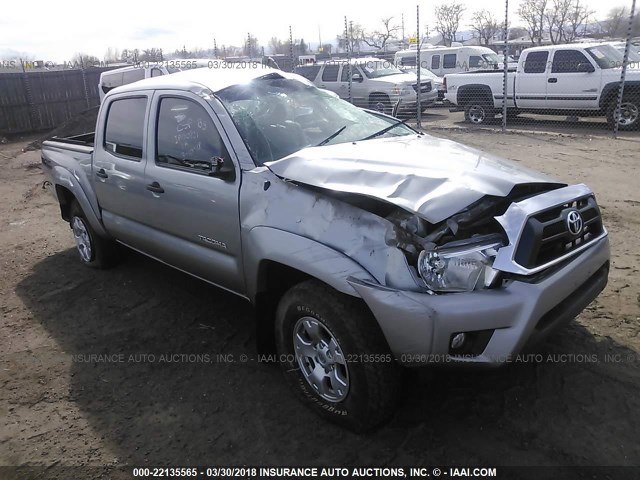 3TMLU4EN3FM173062 - 2015 TOYOTA TACOMA DOUBLE CAB/TRD PRO SILVER photo 1