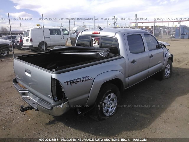 3TMLU4EN3FM173062 - 2015 TOYOTA TACOMA DOUBLE CAB/TRD PRO SILVER photo 4