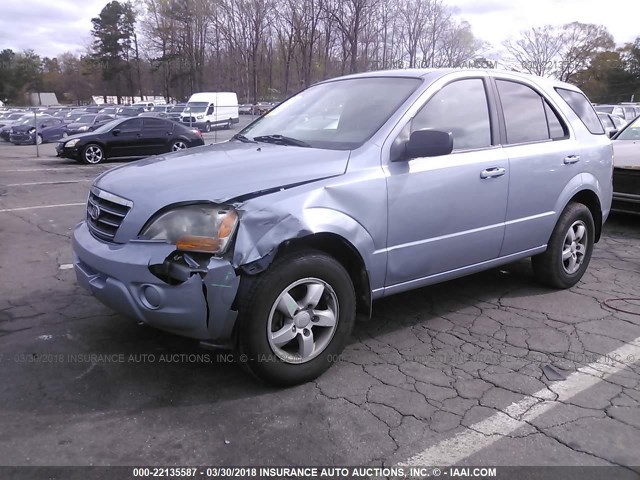 KNDJD736075711115 - 2007 KIA SORENTO EX/LX BLUE photo 2