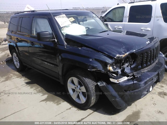 1C4NJRFB9ED602105 - 2014 JEEP PATRIOT LATITUDE BLACK photo 1