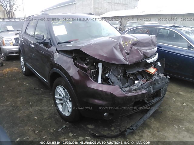 1FMHK7D9XCGA31911 - 2012 FORD EXPLORER XLT MAROON photo 1