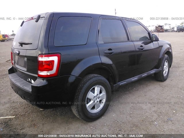 1FMCU027X9KA20250 - 2009 FORD ESCAPE XLS BLACK photo 4