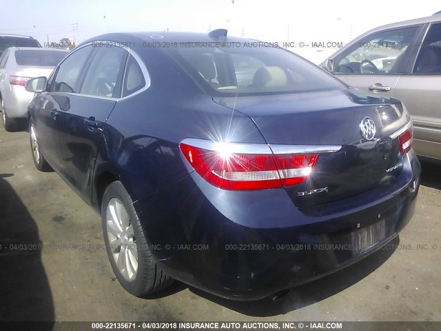 1G4PP5SK0F4201738 - 2015 BUICK VERANO BLUE photo 3