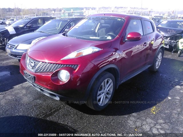 JN8AF5MV6BT008471 - 2011 NISSAN JUKE S/SV/SL RED photo 2