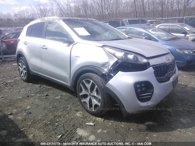 KNDPRCA62H7183347 - 2017 KIA SPORTAGE SX SILVER photo 1