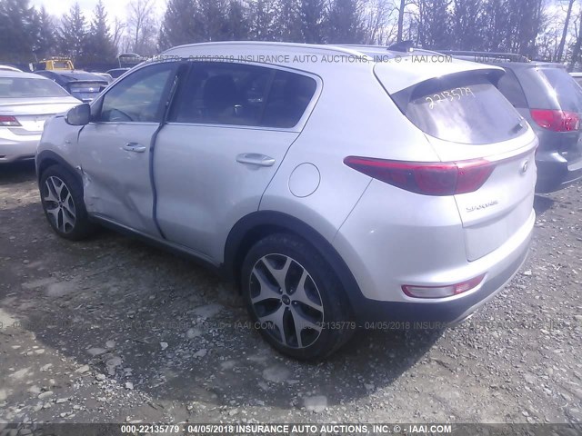 KNDPRCA62H7183347 - 2017 KIA SPORTAGE SX SILVER photo 3