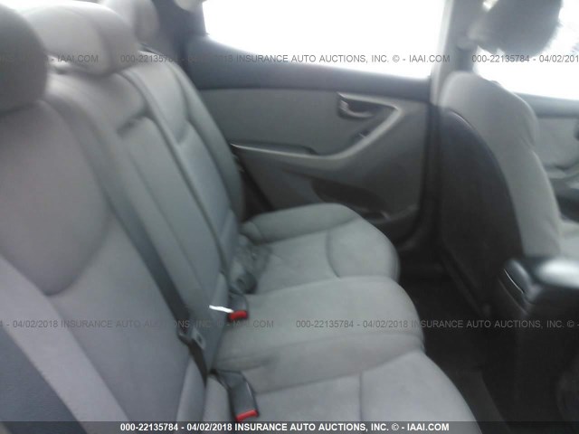 5NPDH4AE3CH065704 - 2012 HYUNDAI ELANTRA GLS/LIMITED SILVER photo 8