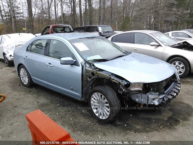 3FADP0L32AR379450 - 2010 FORD FUSION HYBRID Light Blue photo 1