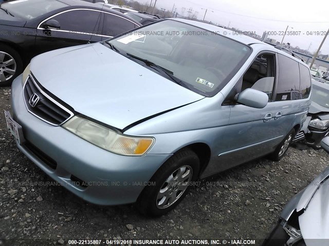 5FNRL18083B104685 - 2003 HONDA ODYSSEY EXL ღია ლურჯი ფოტო 2