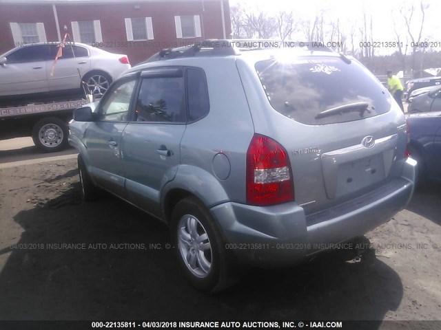 KM8JN12DX6U350275 - 2006 HYUNDAI TUCSON GLS/LIMITED Light Blue photo 3