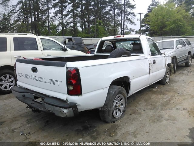 1GCEC14VX5E184687 - 2005 CHEVROLET SILVERADO C1500 WHITE photo 4