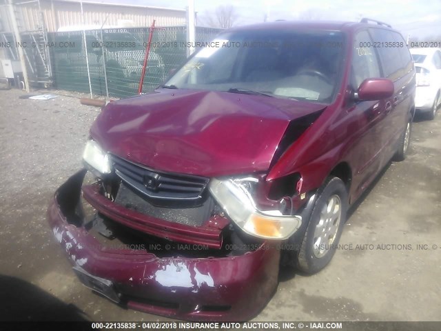 5FNRL18043B004728 - 2003 HONDA ODYSSEY EXL RED photo 6