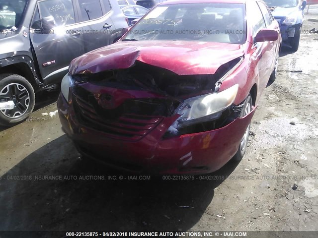 4T1BE46K69U376519 - 2009 TOYOTA CAMRY SE/LE/XLE RED photo 6