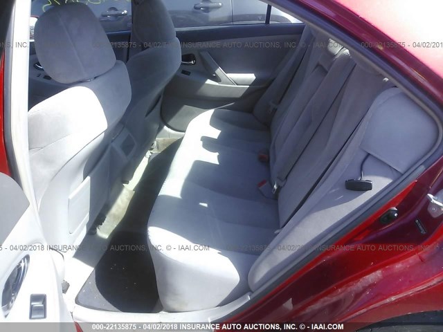 4T1BE46K69U376519 - 2009 TOYOTA CAMRY SE/LE/XLE RED photo 8