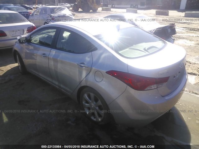 5NPDH4AE9CH095600 - 2012 HYUNDAI ELANTRA GLS/LIMITED SILVER photo 3