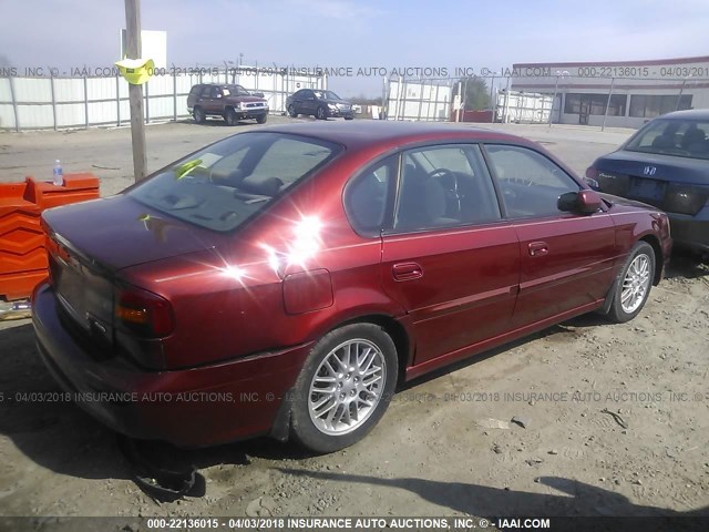 4S3BE635637205581 - 2003 SUBARU LEGACY L/L SPECIAL MAROON photo 4