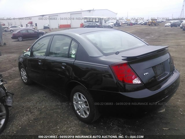 1G8AJ52F43Z116814 - 2003 SATURN ION LEVEL 2 BLACK photo 3