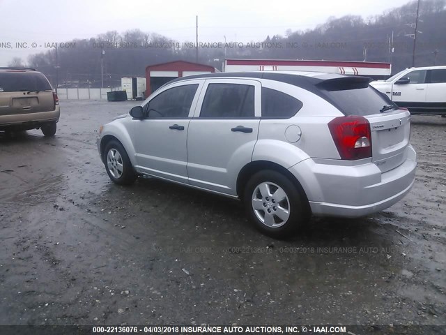 1B3HB28A09D151529 - 2009 DODGE CALIBER SE SILVER photo 3