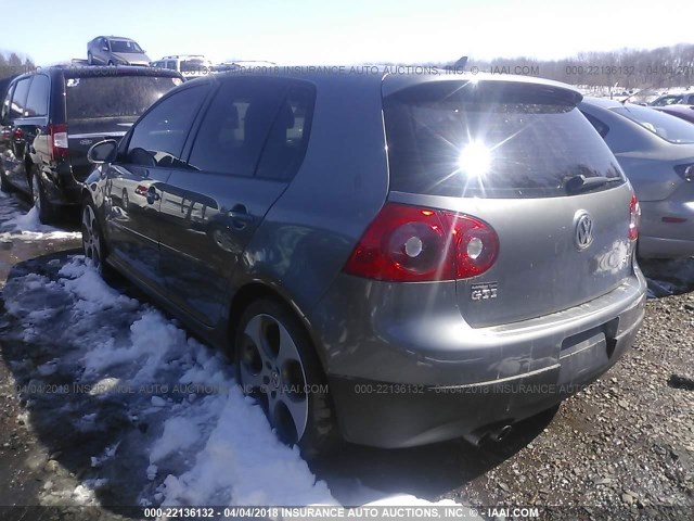 WVWHV71K67W236088 - 2007 VOLKSWAGEN NEW GTI GRAY photo 3