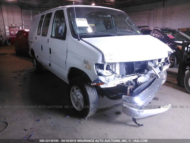 1FTNE24L83HB63749 - 2003 FORD ECONOLINE E250 VAN WHITE photo 1