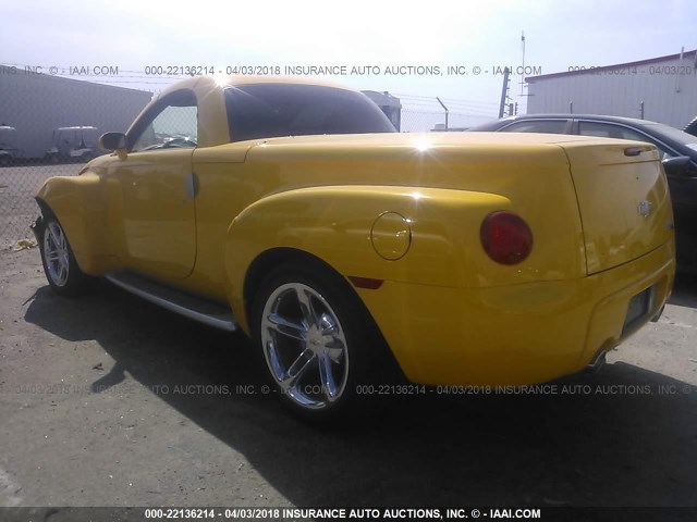 1GCES14H75B116068 - 2005 CHEVROLET SSR 黄色 照片 3