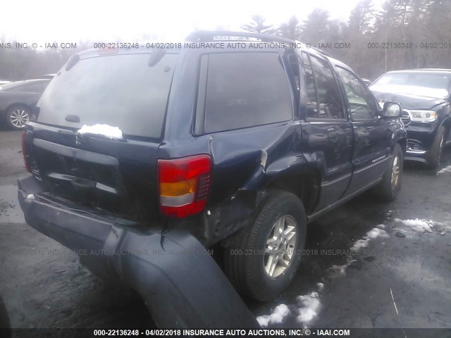 1J4GW48SX4C177549 - 2004 JEEP GRAND CHEROKEE LAREDO/COLUMBIA/FREEDOM 蓝色 照片 4