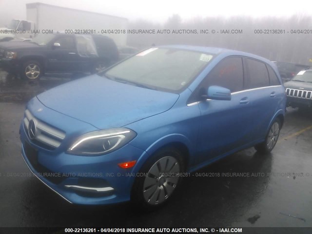 WDDVP9AB9EJ002052 - 2014 MERCEDES-BENZ B ELECTRIC BLUE photo 2