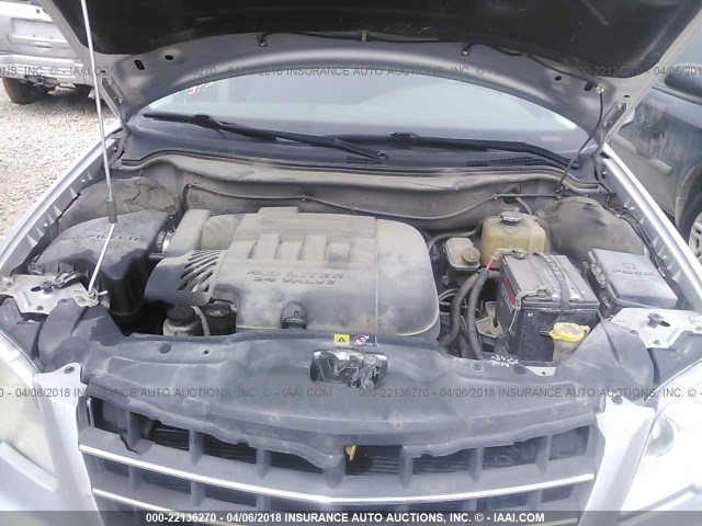 2A8GM68X27R186463 - 2007 CHRYSLER PACIFICA TOURING SILVER photo 10