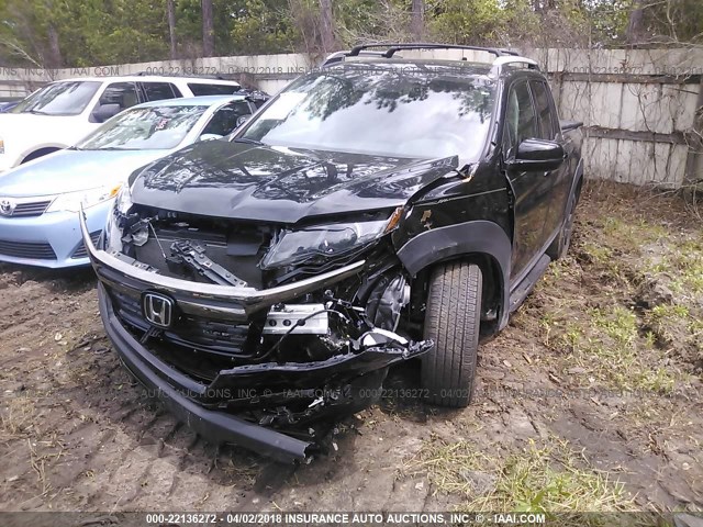 5FPYK3F81HB032097 - 2017 HONDA RIDGELINE BLACK EDITION BLACK photo 2