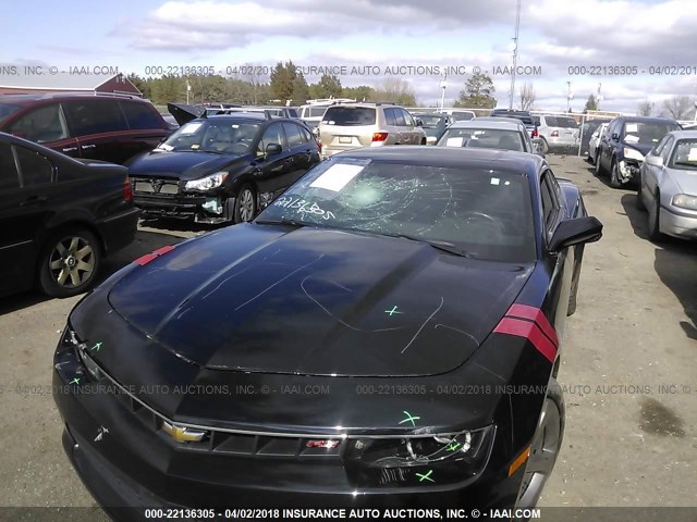 2G1FF1E32E9290832 - 2014 CHEVROLET CAMARO LT BLACK photo 6